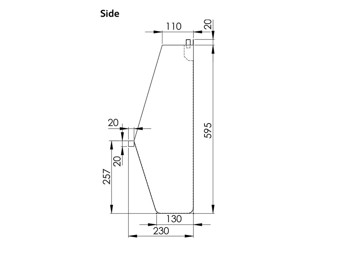 3Monkeez Wall Hung Urinal Stainless Steel