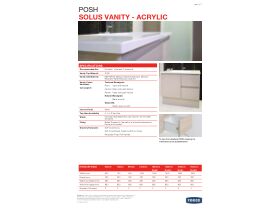 Technical Guide - Posh Solus Vanity Unit with Kick (Acrylic Top)