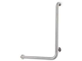 Mobi Left Hand Shower Grab Rail 800 x 400mm Polished Stainless Steel