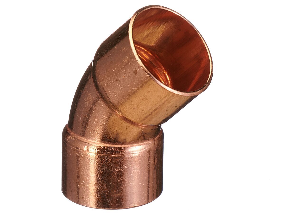 Ardent Copper Bend High Pressure 25mm x 45 Degree x 1 Degree Radius