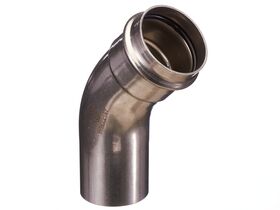 >B< Press Stainless Steel Elbow Plain End 45 Degree x 54mm