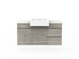 Posh Domaine Semi Recessed Vanity Unit