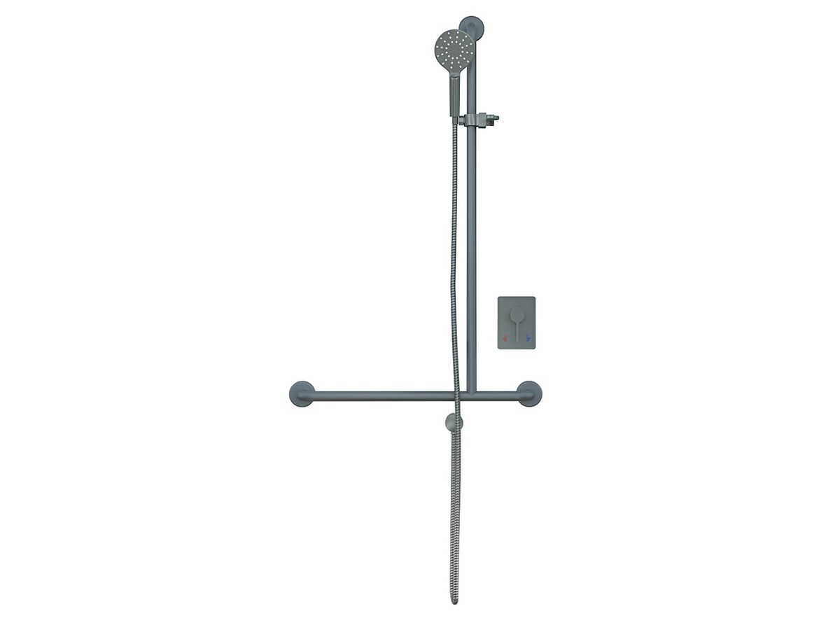 Shower T Rail Kit Slider Handset & Mixer Right Hand