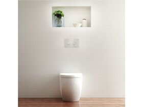 Hideaway+ Round Button Plate Inwall 148x232 Brushed Stainless Steel