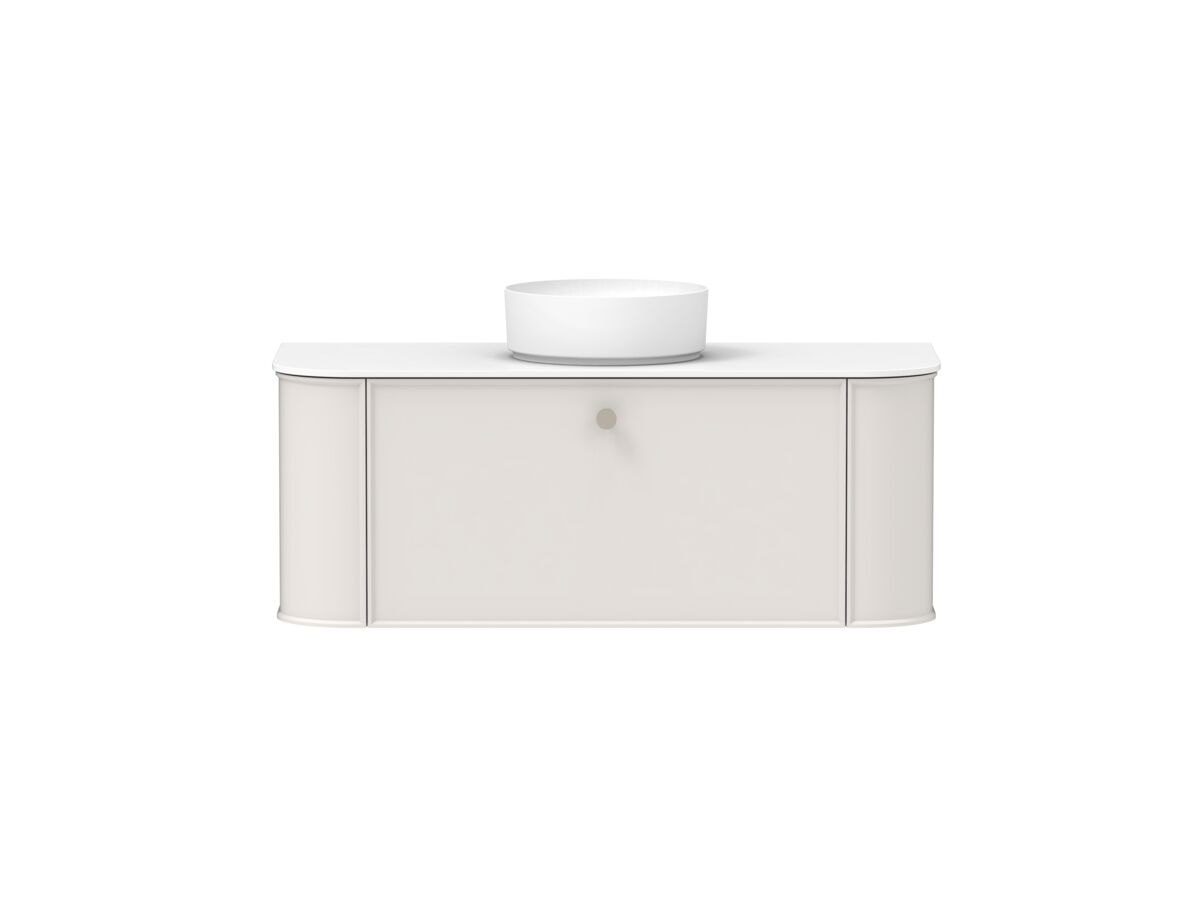 Kado Era 12mm Durasein Top Double Curve All Drawer 1200mm Wall Hung Vanity with Center Basin