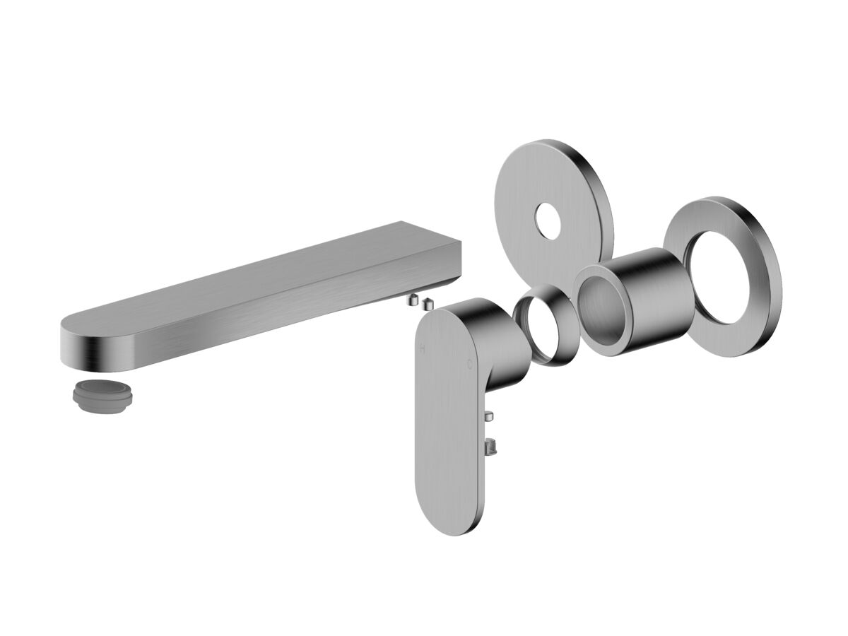 Hero - Mizu Soothe MK2 Wall Basin/Bath Mix 2Pc Trimset Brushed Gunmetal (6 Star)