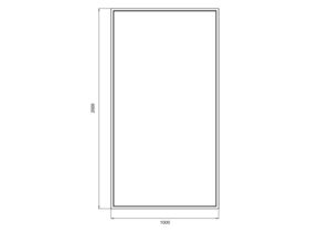 Custom Glass Framed Fixed Panel - Height 2000 x 1000. 6mm ULTRA CLEAR ...