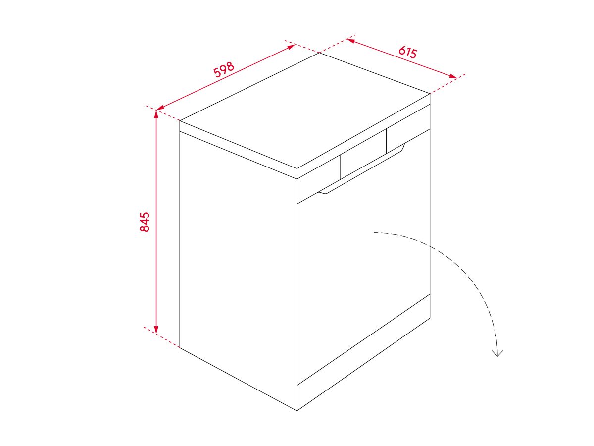 Inalto IDW7 60cm Freestanding Dishwasher