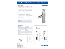 Specification Sheet - Enware Hob Mounted Bottle Filler - Push Button Activation