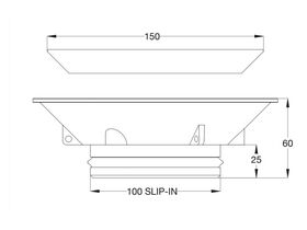 Stainless Steel Floor Drain Grate Vinyl PVC/HDPE/CU 150mm x 100mm