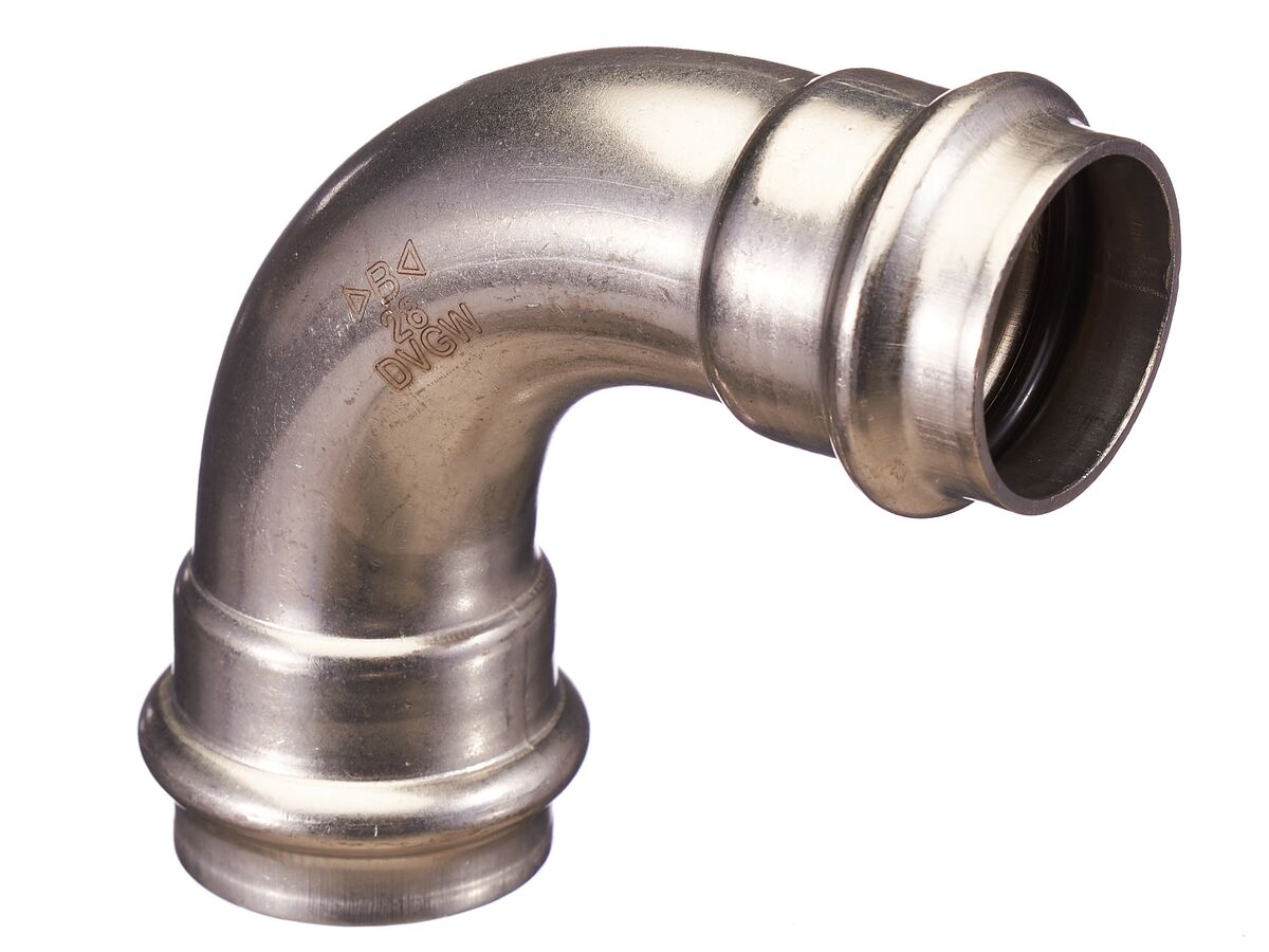>B< Press Stainless Steel Elbow 90 Degree x 28mm