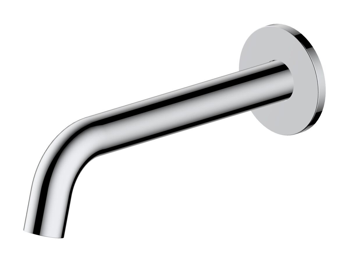 Mizu Drift Wall Basin/Bath Outlet Curve Spout 200 Chrome (6 Star)