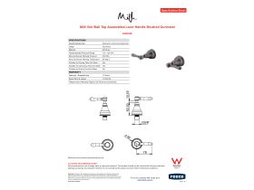 Specification Sheet - Milli Voir Wall Top Assemblies Lever Handle Brushed Gunmetal