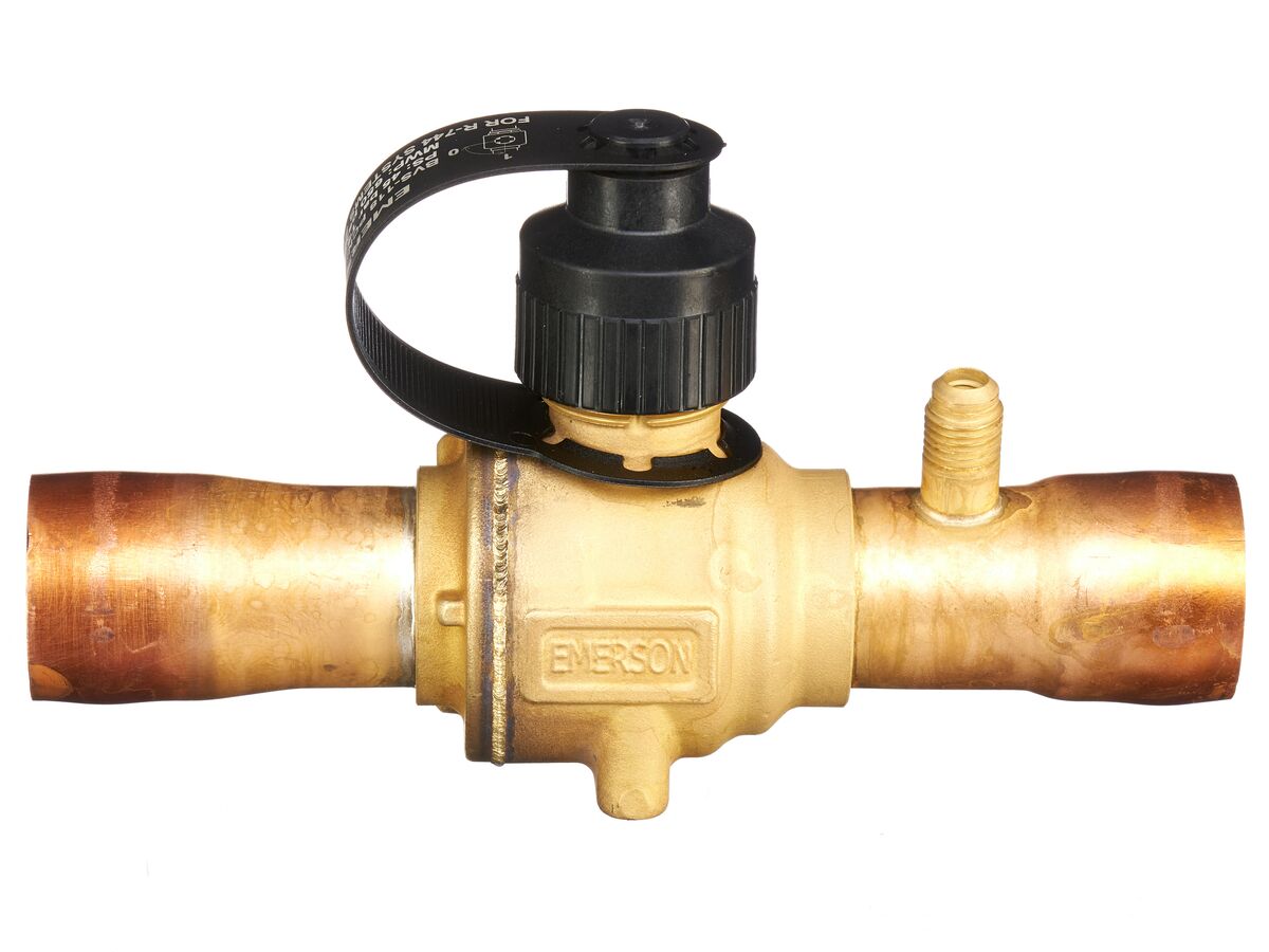 Emerson Ball Valve With Access Port 1 1/8" Solder Connection BVS118