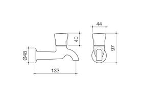 School Smart Bib Tap Wall (single) (6 Star)