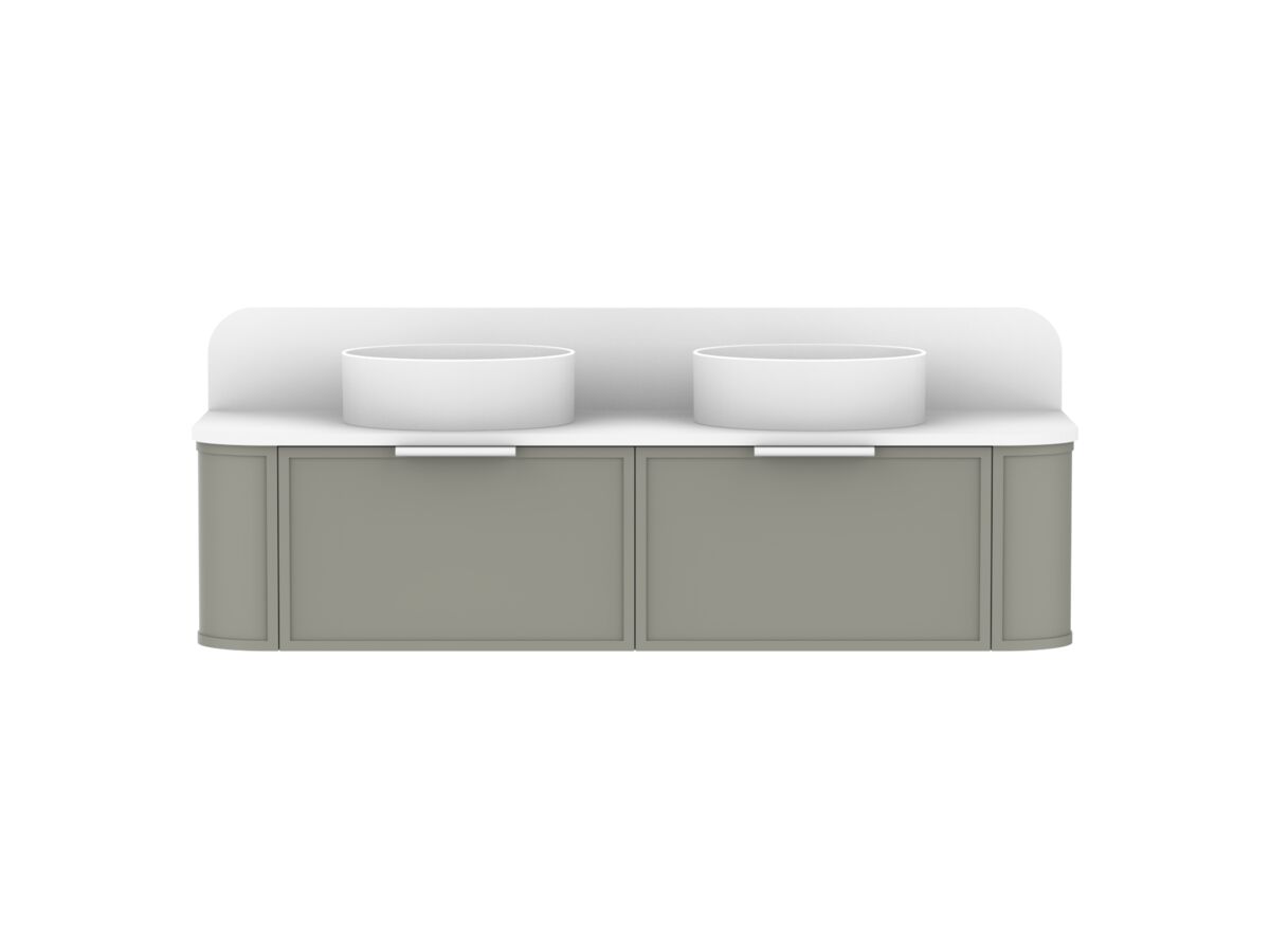 ADP Flo by Alisa & Lysandra All Drawer Vanity Unit Double Bowl 1500 Friday Quartz Top 2 Drawers (No Basin)