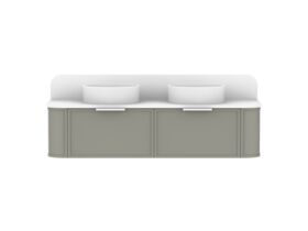 ADP Flo by Alisa & Lysandra All Drawer Vanity Unit Double Bowl 1500 Friday Quartz Top 2 Drawers (No Basin)