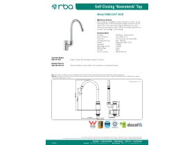 Specification Sheet - RBA Gooseneck Self Closing Tap Chrome (6 Star)