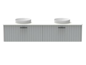 Kado Neue All-Drawer 1800 Double Bowl Wall Hung Friday Quartz