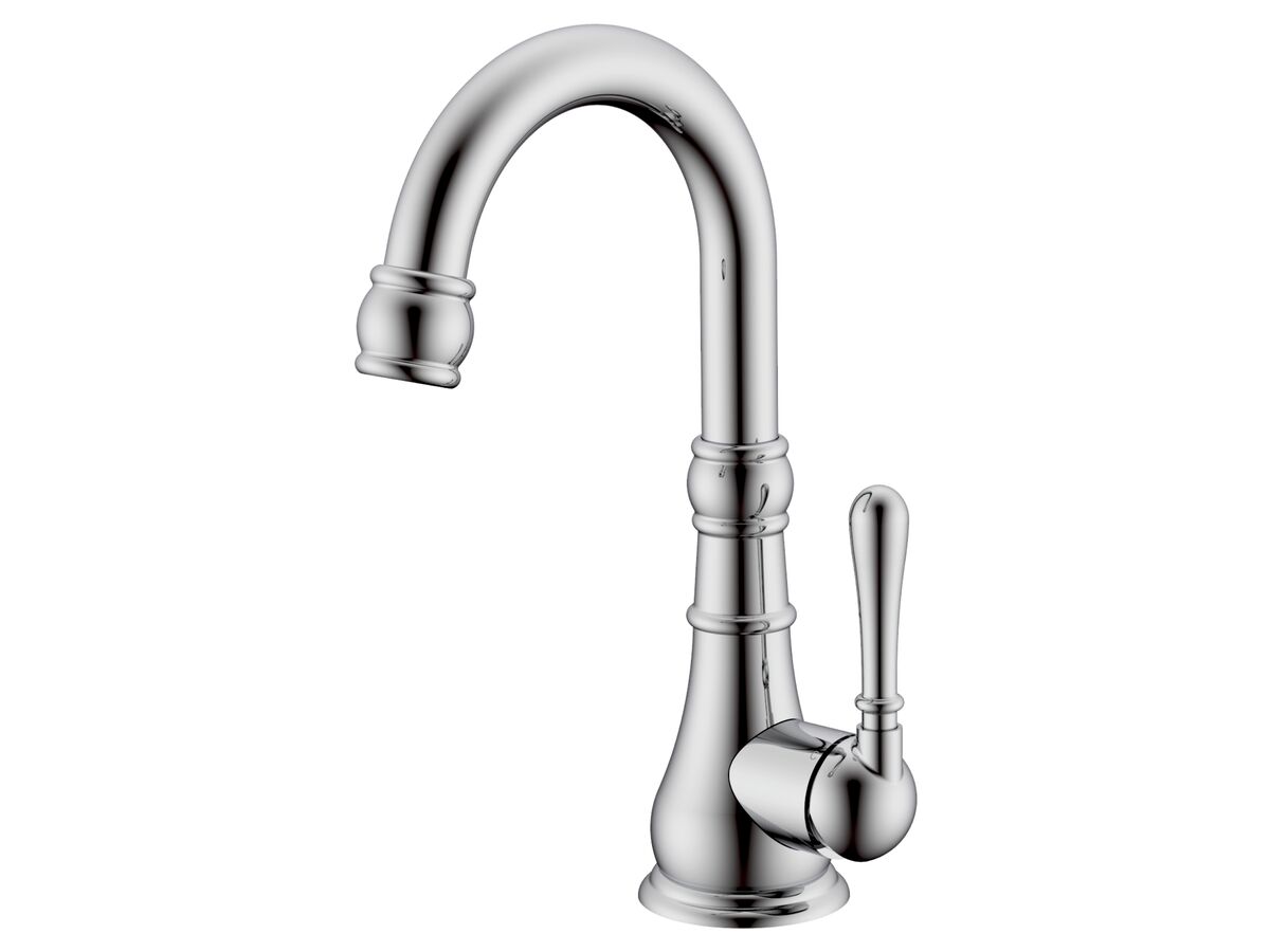 Milli Voir Gooseneck Basin Mixer Tap Chrome (4 Star) from Reece