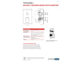 Technical Guide - Teknobili Solido F Shower Mixer with Diverter Chrome