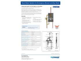 Specification Sheet - Enware Tepid Water System for Emergency Shower