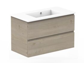 Posh Domaine All-Drawer Twin 900mm Wall Hung Vanity Cast Marble Top ...