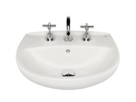 Victoria Wall Basin with Fixing Bolts 520mm 3 Taphole White