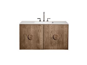 ISSY Adorn Undermount Wall Hung Vanity Unit with Two Doors & Internal Shelf with Petite Handle 165