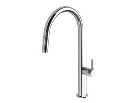 Hero - Milli Etch Gooseneck Pull Out Sink Mixer Chrome (5 Star)