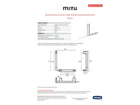 Specification Sheet - Mizu Drift Assisted Living 300 x 400mm 90 Degree Angled Grab Rail Chrome