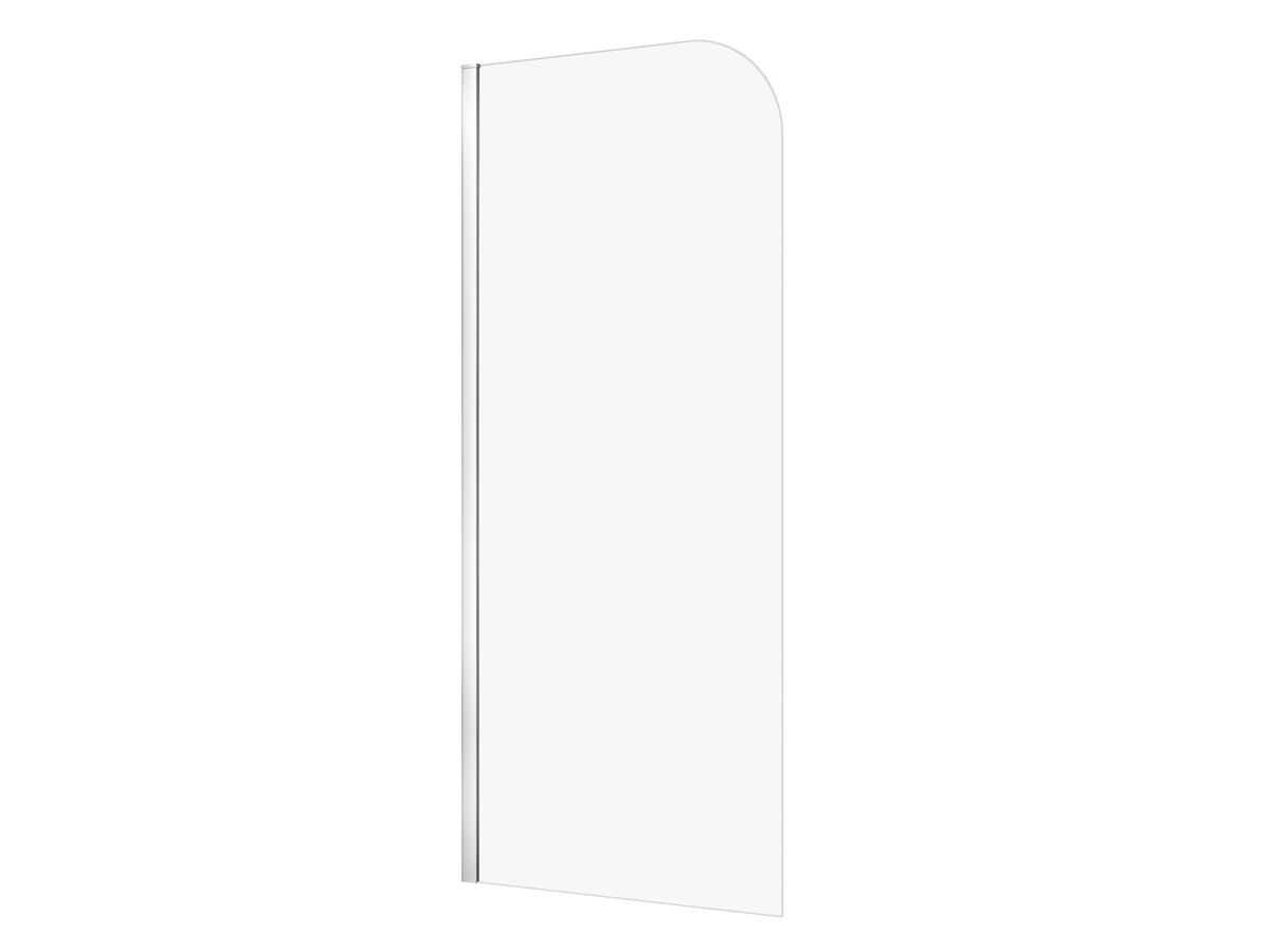 Hero - Kado Lux Frameless Curved Panel with Wall Channel Clear Glass 900mm Chrome