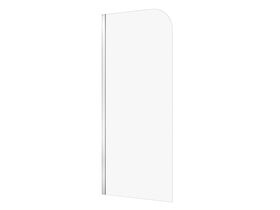 Hero - Kado Lux Frameless Curved Panel with Wall Channel Clear Glass 900mm Chrome