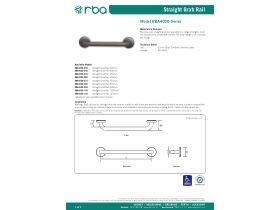 Specification Sheet - Stainless Steel 32mm Straight Grab Rail 400mm
