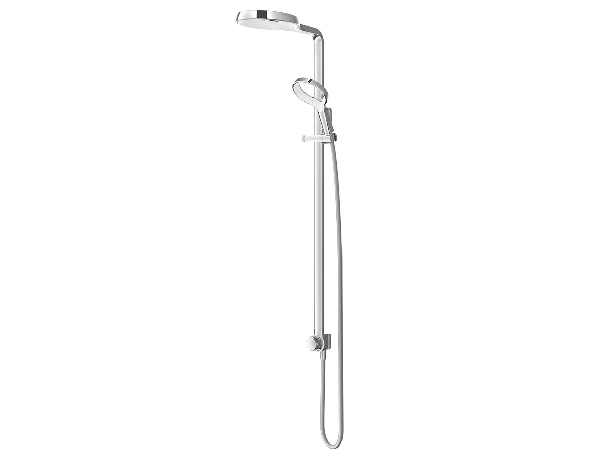 Methven Aio Aurajet Twin Shower with Top Rail Water Inlet White (3 Star