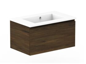Posh Domaine All-Drawer 750mm Wall Hung Vanity Cast Marble Top Centre Basin