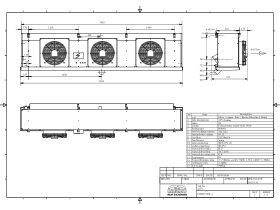 Technical Drawing - Cabero Water Defrost Evaporator CH4D3/50W-1