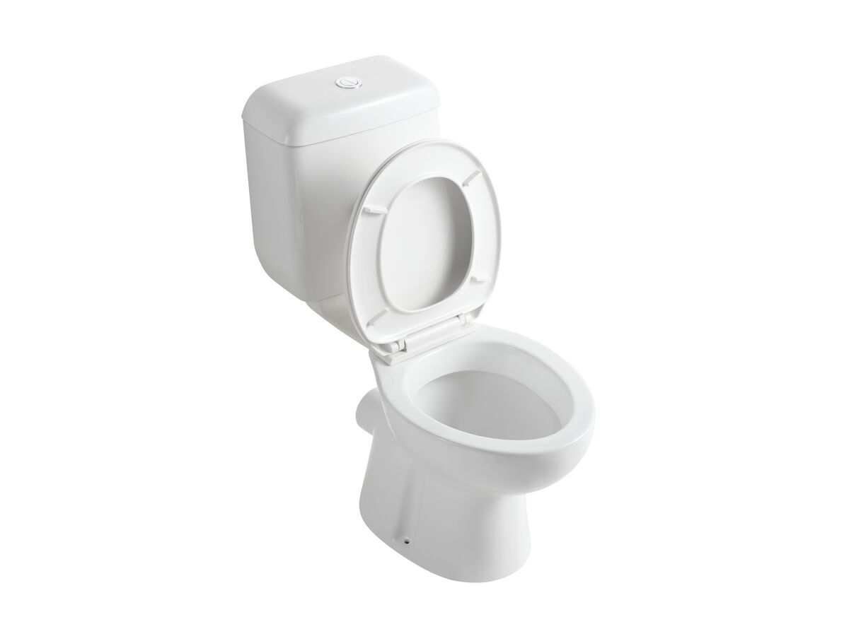 Posh Solus Round Link Toilet Suite P Trap with Soft Close Seat White (4 Star)