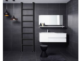 In Situ - Milli Pure Heated Towel Rail Floor to Ceiling (Hardwired Ceiling Cable Entry) 550mm Matte Black