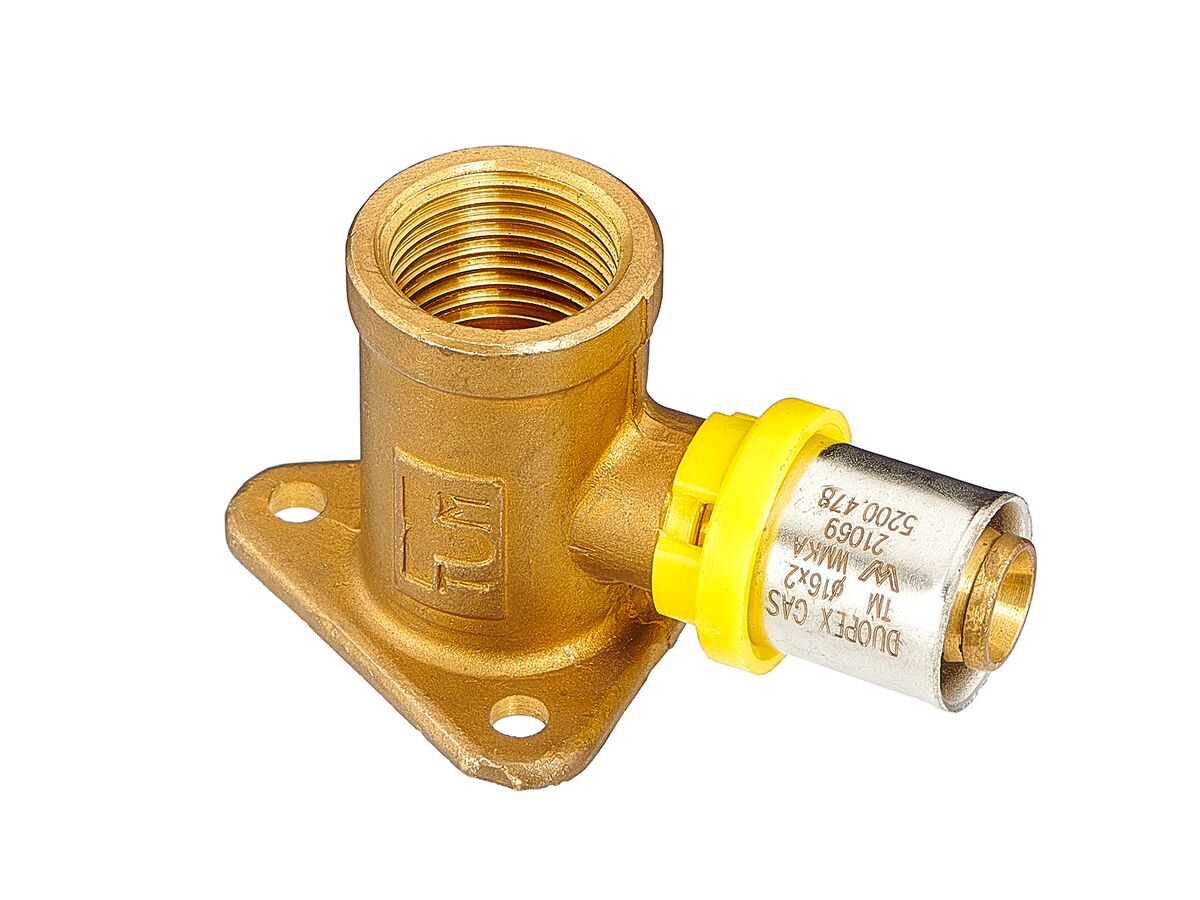 Duopex Gas Crimp Female Elbow BP 20mm x 1/2" from Reece