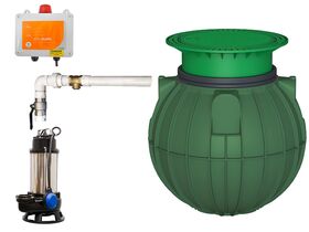 XR Pre-packaged 600L single sewer pumpstation 3l/s@6m with high level alarm