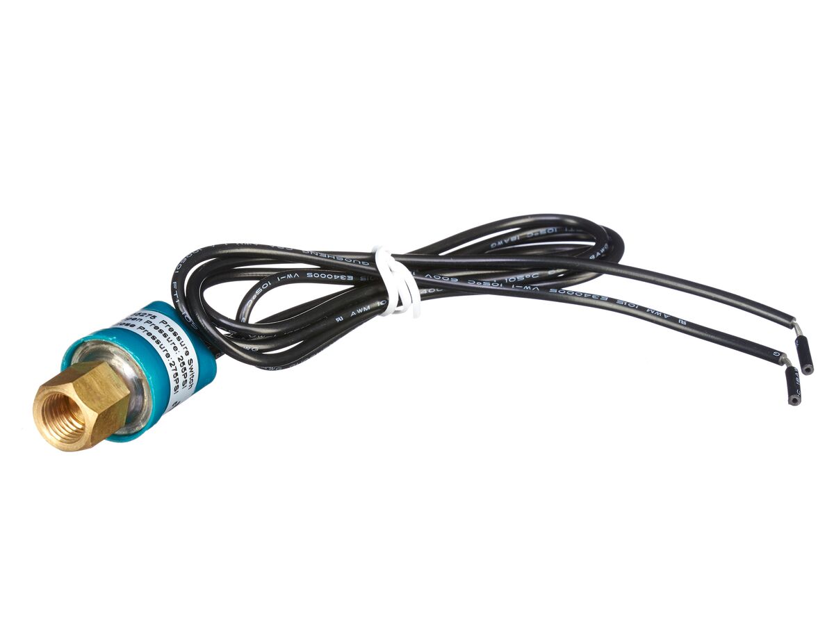 MJB R404a Fan Cycling Pressure Switch With 1/4" Female SAE and Schrader Core Depressor"
