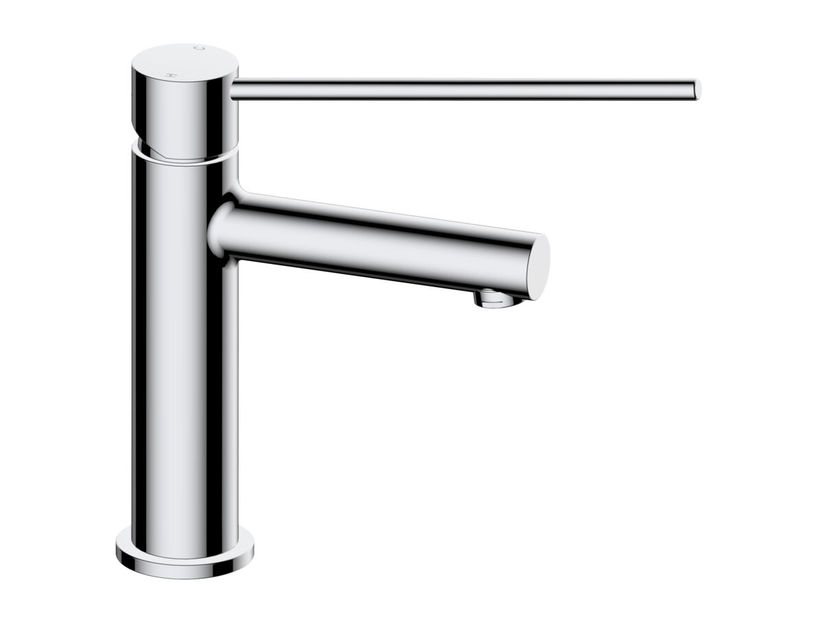 Mizu Drift Basin Mixer Straight Spout with Extended Lever Tap Chrome (6 Star)