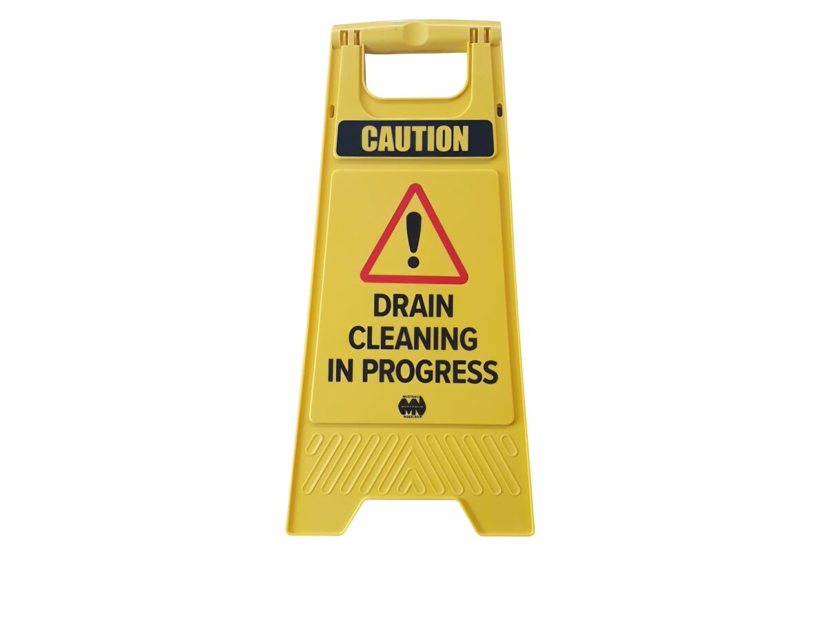 Rothenberger Roblast Jetter Safety Sign (DRAIN CLEANING IN PROGRESS)