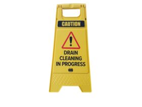 Rothenberger Roblast Jetter Safety Sign (DRAIN CLEANING IN PROGRESS)