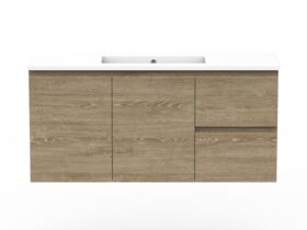 Posh Domaine Ensuite 1200mm Wall Hung Vanity Cast Marble Top