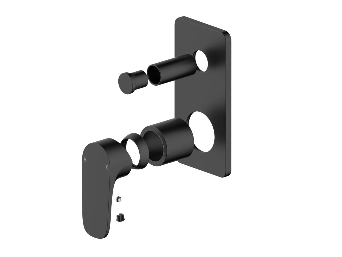 Hero - Mizu Silk Shower Mixer Tap with Diverter Trimset Matte Black