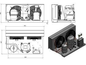 Tecumseh Condensing Unit 2.5HP R404A MHBP FHT4531ZHR