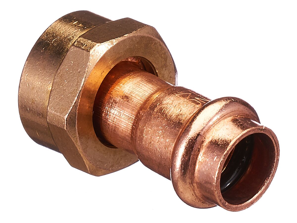 >B< Press Water Straight Tap Connector 15mm x 15mm