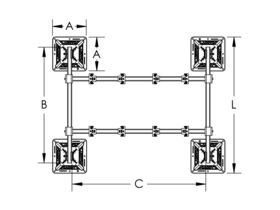 Caddy Pyramid Support Kit - 4 bases